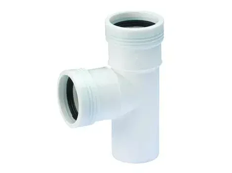 Wavin PP manchet-T-stuk 90° 40mm wit BENOR-keur afvoer/sanitair Wavin Wafix PP 3422104009