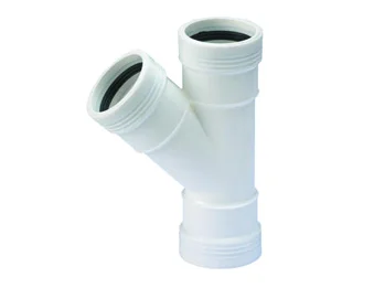Wavin PP manchet-T-stuk 45° 40mm wit BENOR-keur afvoer/sanitair Wavin Wafix PP 3422204004