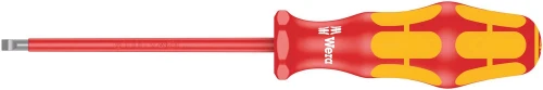 Wera 160 i geïsoleerde schroevendraaier 0,6 x 3,5 x 100 mm VDE Insulated screwdriver for slotted screws WER05006110001