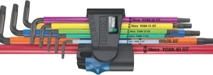 Wera WER05024470001 Wera 967/9 TX XL Multicolour HF 1 Stiftsleutelset met vasthoudfunctie
