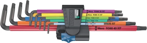 Wera 967/9 TX XL Multicolour HF 1 Stiftsleutelset met vasthoudfunctie, lang WER05024470001