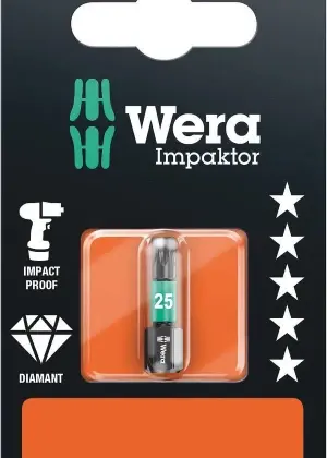 Wera WER05073925001 Wera 867/1 IMP DC bit Impact TX 25 x 25 mm SB Torx
