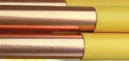 Wicu Koperen buis Wicu Gas 22x1mm met kunststofommanteling geel 5m 7109024