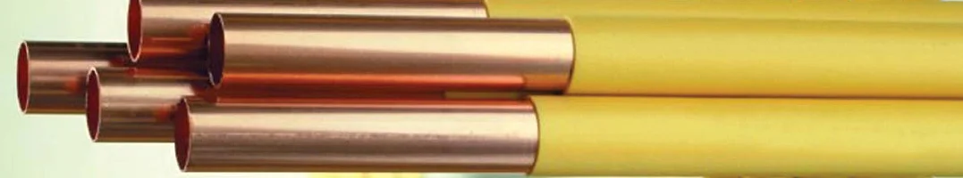 Wicu Koperen buis Wicu Gas 28x1mm met kunststofommanteling geel 5m 7134735