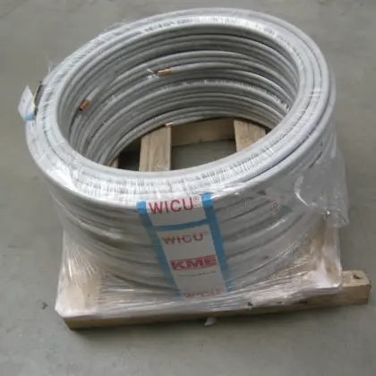Wicu Koperen buis Wicu Tube 7042152 15x1mm met kunststofommanteling grijs op rol 50m 7042152