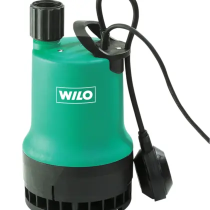 Wilo Dompelpomp polypropyleen (PP) Hmax=8m Qmax=9.9m3/h met vlotter 1x220-240V stroomkabel=4m Wilo Drain TMW 32/8 4048413
