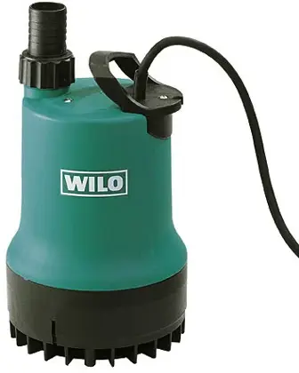 Wilo Dompelpomp polypropyleen (PP) Hmax=7m Qmax=9.5m3/h met vlotter 1x220-240V stroomkabel=4m Wilo Drain TM 32/7 4048412