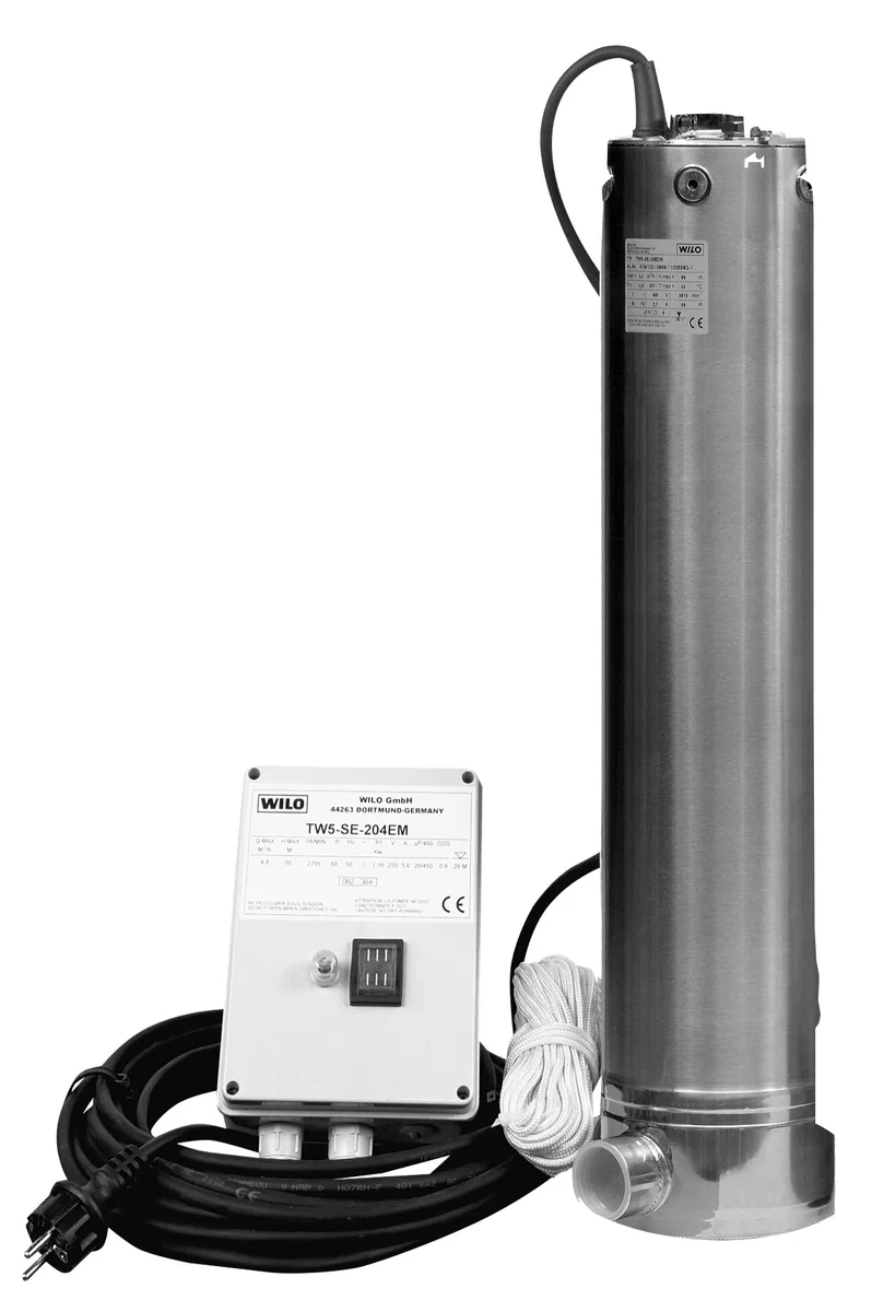 Wilo Bronpomp Wilo Sub TWI 5.94m3/h 44.44m 5/4" inox 5-SE 304 EM 4104127