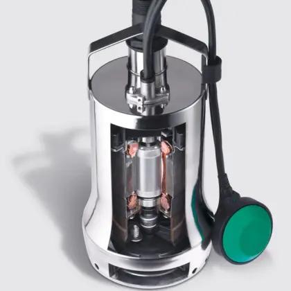Wilo Dompelpomp inox Hmax=12m Qmax=14m3/h met vlotter 1x220-240V stroomkabel=10m Wilo Drain TS 32/12-A 6043945