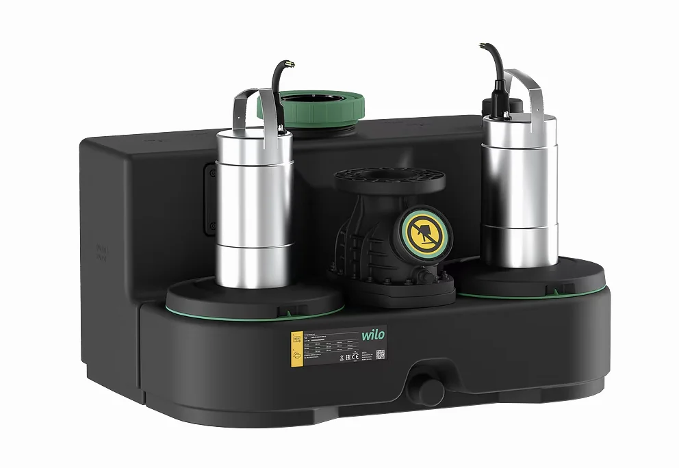 Wilo Waterpompunit (vuilwater/regen)DN100 DN80 31m3/h 11.5m 6098842