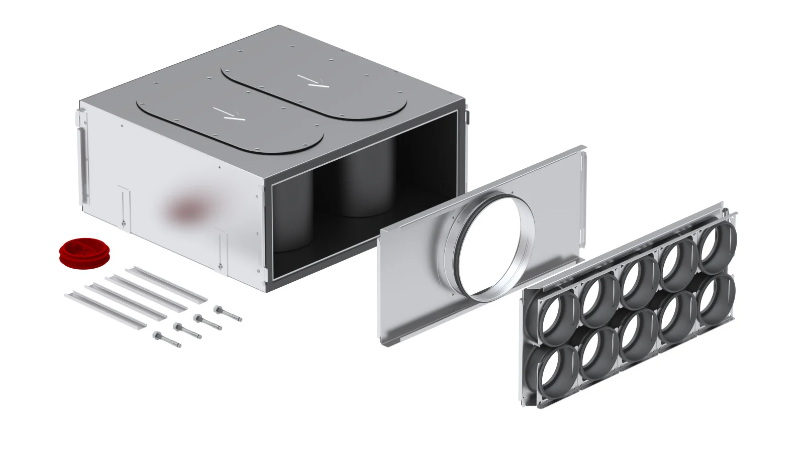 Zehnder Verdeelbox ventilatie Zehnder ComfoWell Ø200mm staal 200mmmm 520 990323705