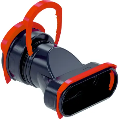 Zehnder Verloopstuk vierkant op rond Zehnder ComfoFlat Ø90mm kunststof 138x51mm 51 990322204