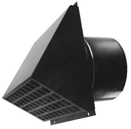 Zehnder Buitenluchtrooster Zehnder HRV rechthoekig Ø200mm staal zwart 320000980