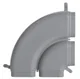 Zehnder Bocht rechthoekig luchtkanaal Zehnder CK 300 138x51mm horizontaal 300H 990322021