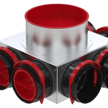 Zehnder Verdeelbox ventilatie Zehnder ComfoCube Ø160mm staal 6x90mm 990323077