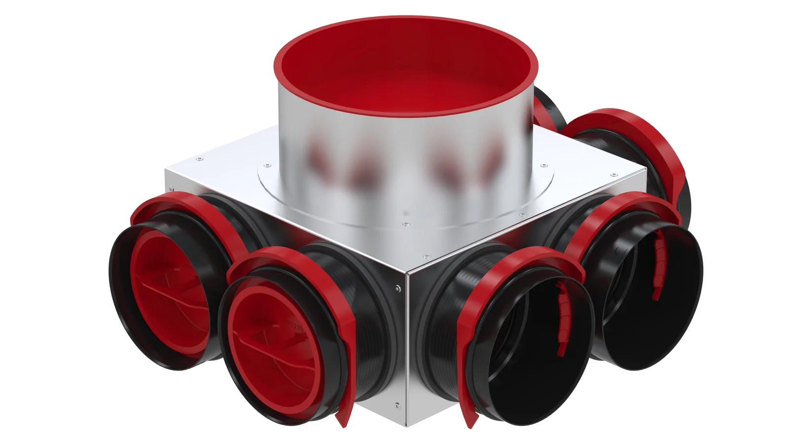 Zehnder Verdeelbox ventilatie Zehnder ComfoCube Ø160mm staal 6x90mm 990323077
