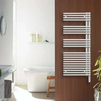 Zehnder Elektrische sierradiator Zehnder Forma asym HxL=1681x596mm Uitvoering rechts 900W overige kleuren LFASR170060ECZDK